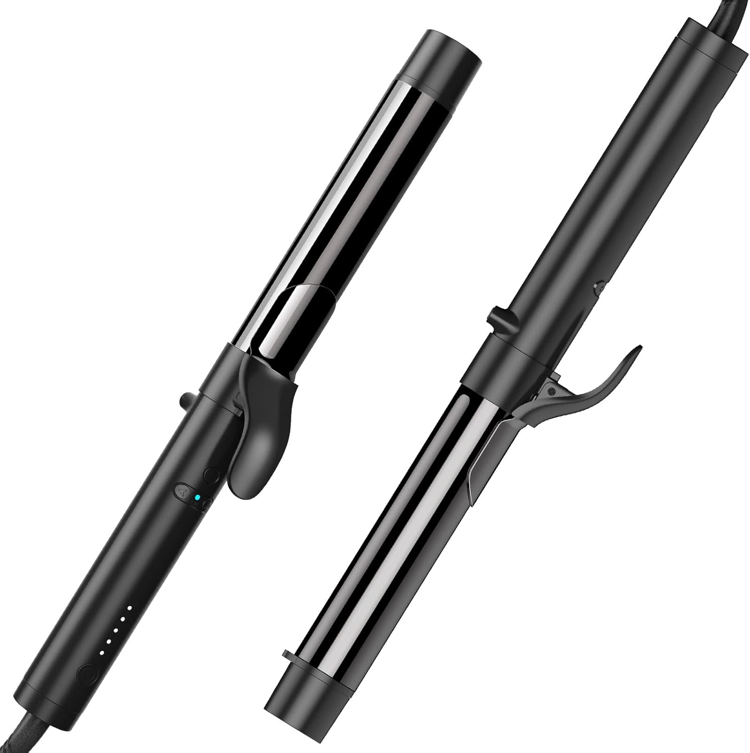 Fer à Boucler Automatique TYMO ROTA, Fer à Friser ionique rotatif de 1 1/4 pouce pour cheveux longs, avec un très grand cylindre nanotitane 5 températures réglables pour une mise plis professionnelle.