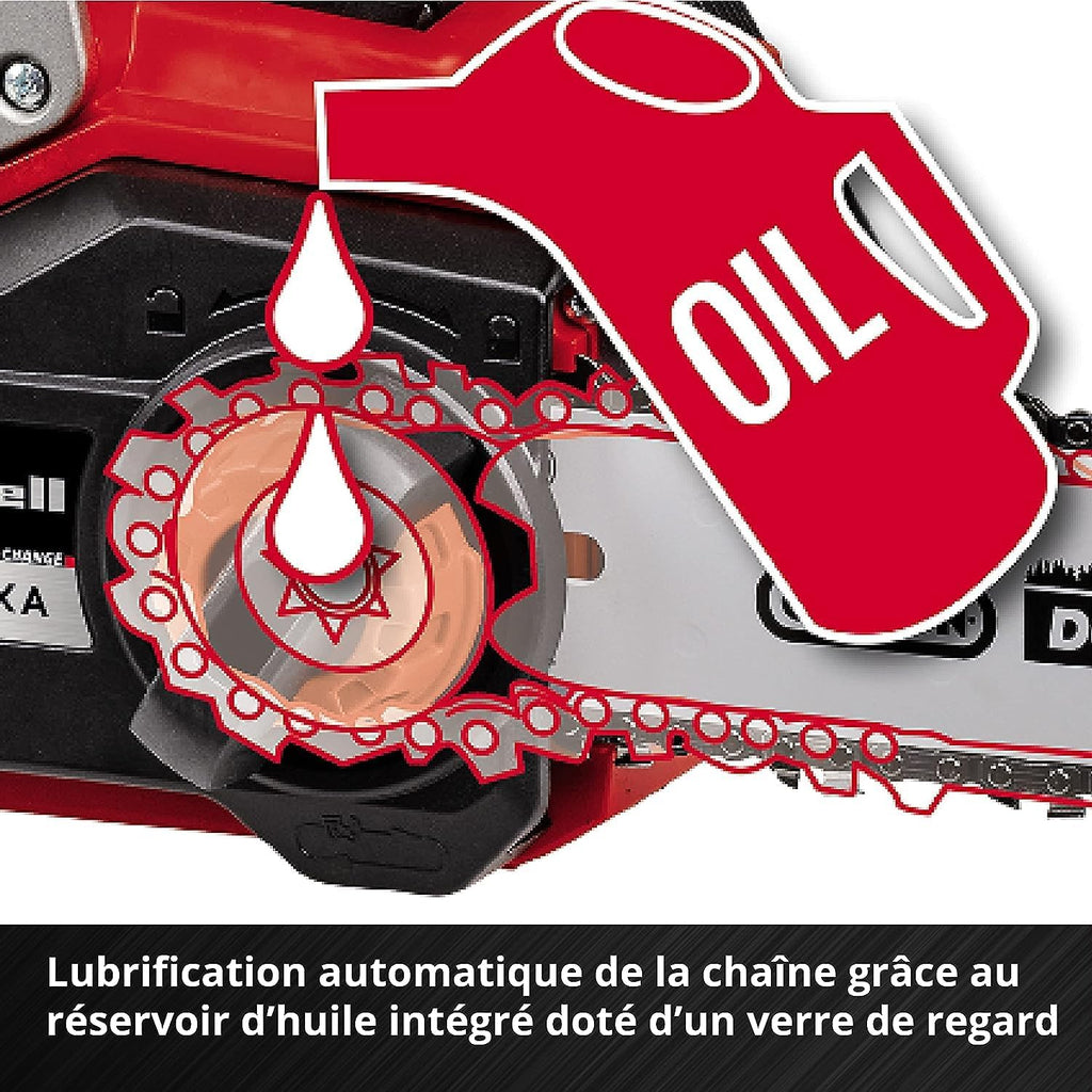 Einhell Trononneuse sans fil FORTEXXA 18/30 Solo - Power X-Change (18V, moteur sans charbon, guide-chane 30 cm, régime max 4 300 tr/min) Livré sans Batterie ni Chargeur