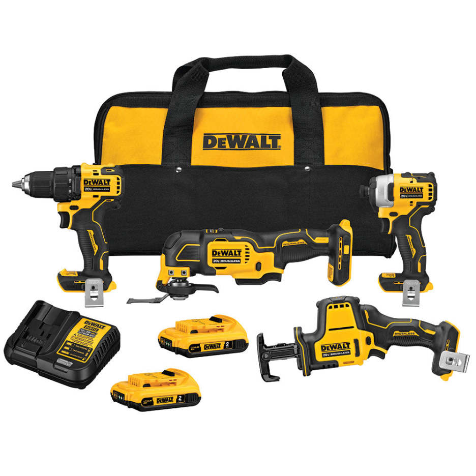 Kit de 4 outils sans balais DeWalt DCK489D2 ATOMIC 20 V Max