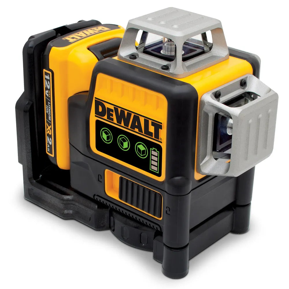 KIT DE NIVEAU LASER MULTILIGNES VERT DEWALT 3 X 360 DCE089D1G-XE 