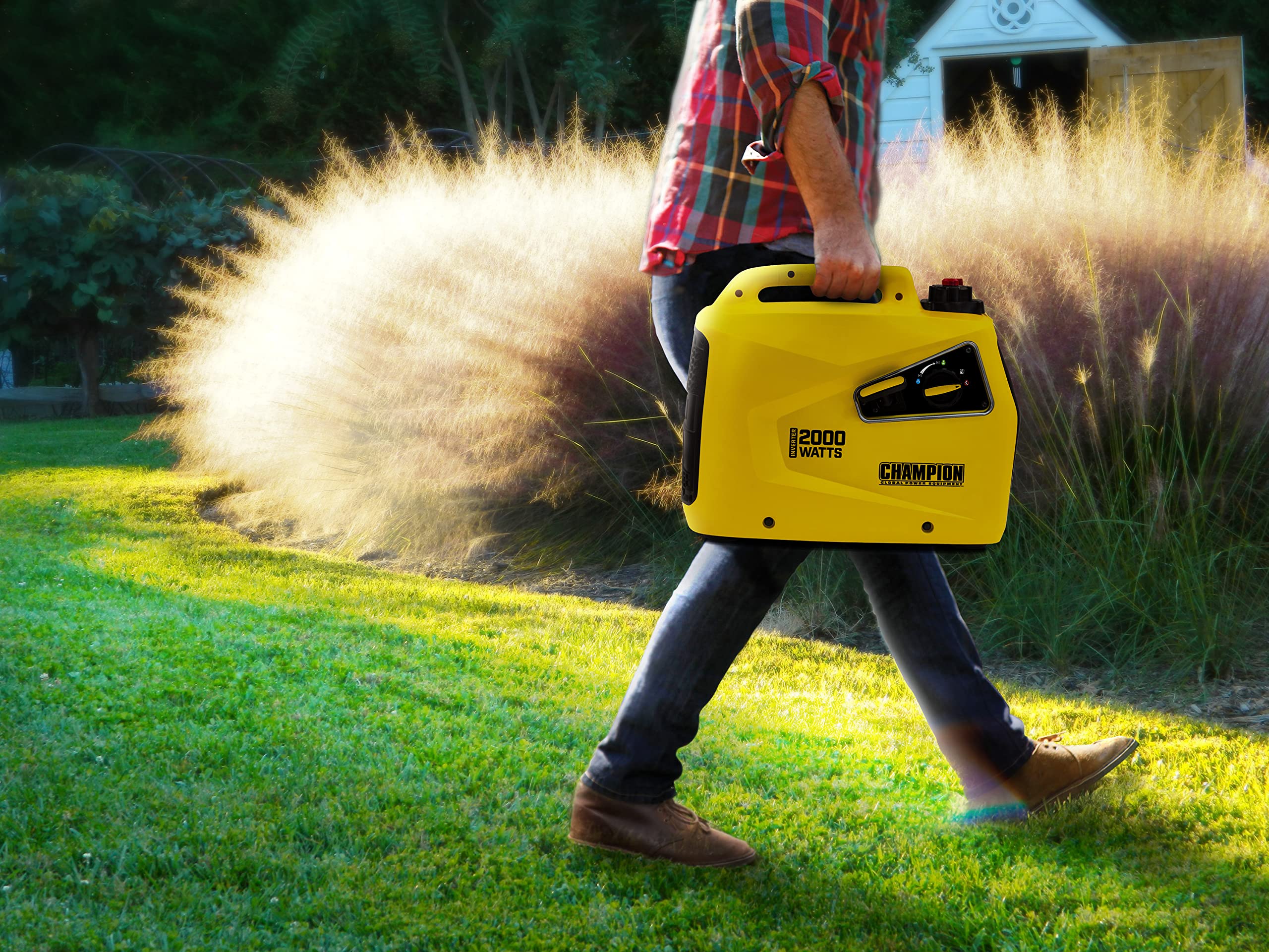Champion Power Equipment 8200i-EU Petrol Power Converter (2000 Watt, Portable Inverter, Generator with LED Display, 80 cm Motor, Running Time up to 11 Hours, Extremely Quiet)