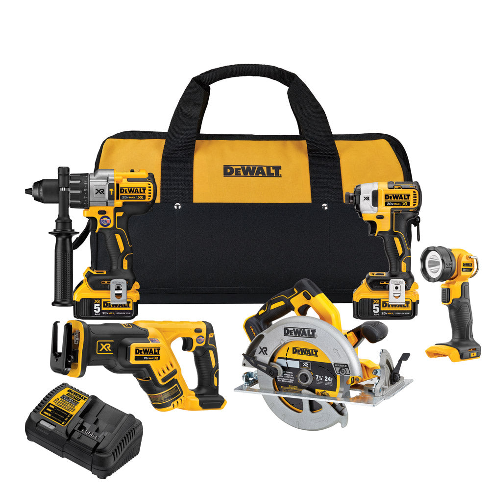Ensemble combiné de 5 outils DeWalt DCK594P2 20 V MAX XR Lithium-Ion