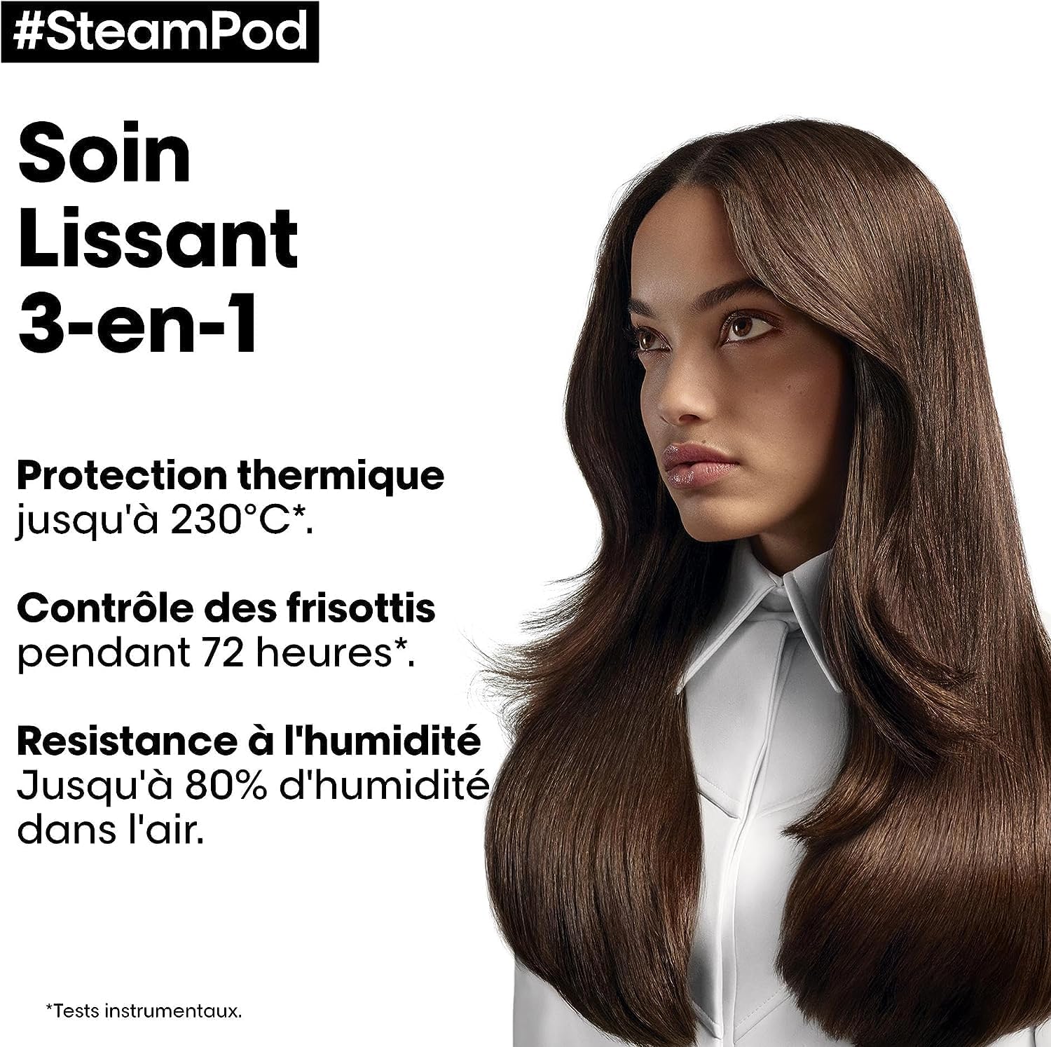 Steampod 3 - Lisseur Vapeur Professionnel 2-en-1 : Lissage & Wavy - Céramique Fer à lisser à la technologie vapeur - Adapté à tous types de cheveux - L'Oréal Professionnel -