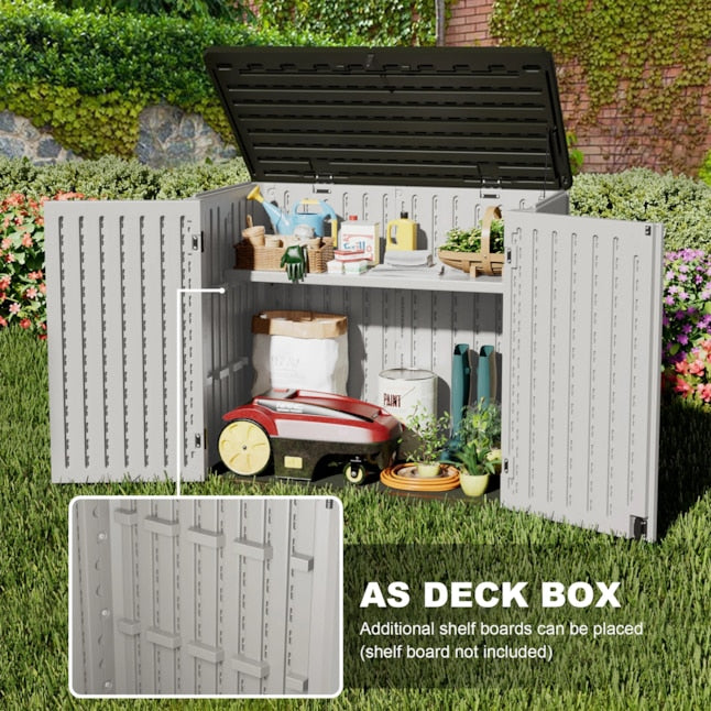 50-in L x 29-in 202- Gallons Gray Plastic Deck Box