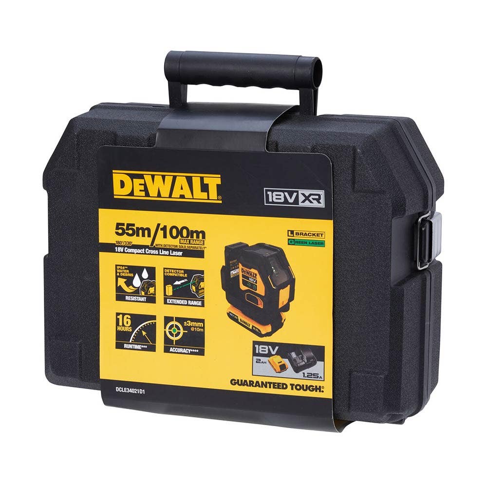Kit laser vert compact DEWALT 18 V XR DCLE34021D1-XE