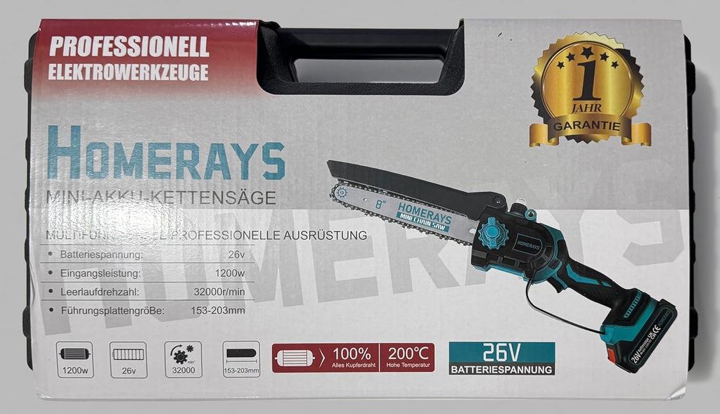 Mini Trononneuse a Batterie 4000mAh, 8 &amp; 6 Pouces Lubrificateur Automatique et électrique Trononneuse 2 * 2000mAh brushless Elagueur, Pour La Coupe Du Bois, Branches, L'élagage, La Cour, Jardin