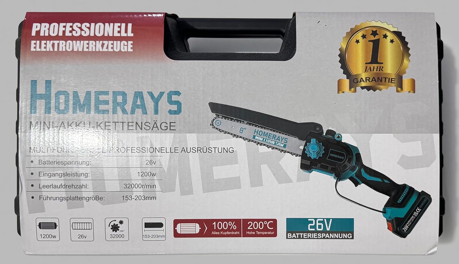 Mini Trononneuse a Batterie 4000mAh, 8 &amp; 6 Pouces Lubrificateur Automatique et électrique Trononneuse 2 * 2000mAh brushless Elagueur, Pour La Coupe Du Bois, Branches, L'élagage, La Cour, Jardin