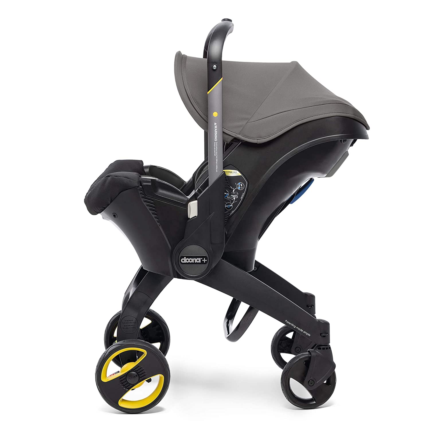Doona Infant Car Seat & Latch Base - Car Seat to Stroller in Seconds - Greyhound, US Version