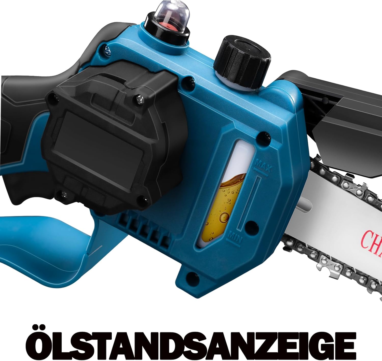 KIESBOHR Trononneuse sans balais 6 pouces avec lubrification améliorée de la chane, compatible avec la batterie Makita 18V（sans batterie ni chargeur）