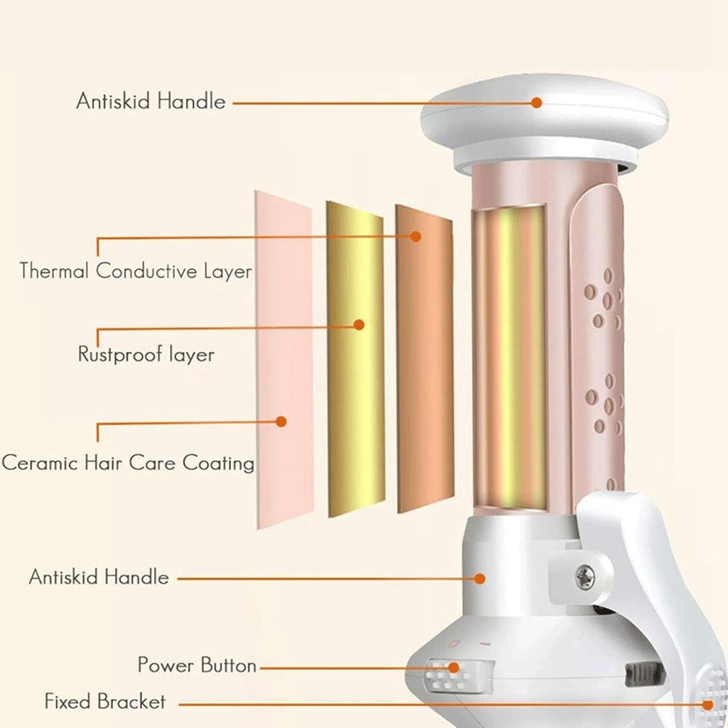 KKMNDE Baguettes à friser Les Cheveux, Mini Fer à friser sans Fil, Portable, Rechargeable par USB, Fer à friser en céramique, Fer à friser sans Fil, Outil de Coiffure pour Salon de coiff