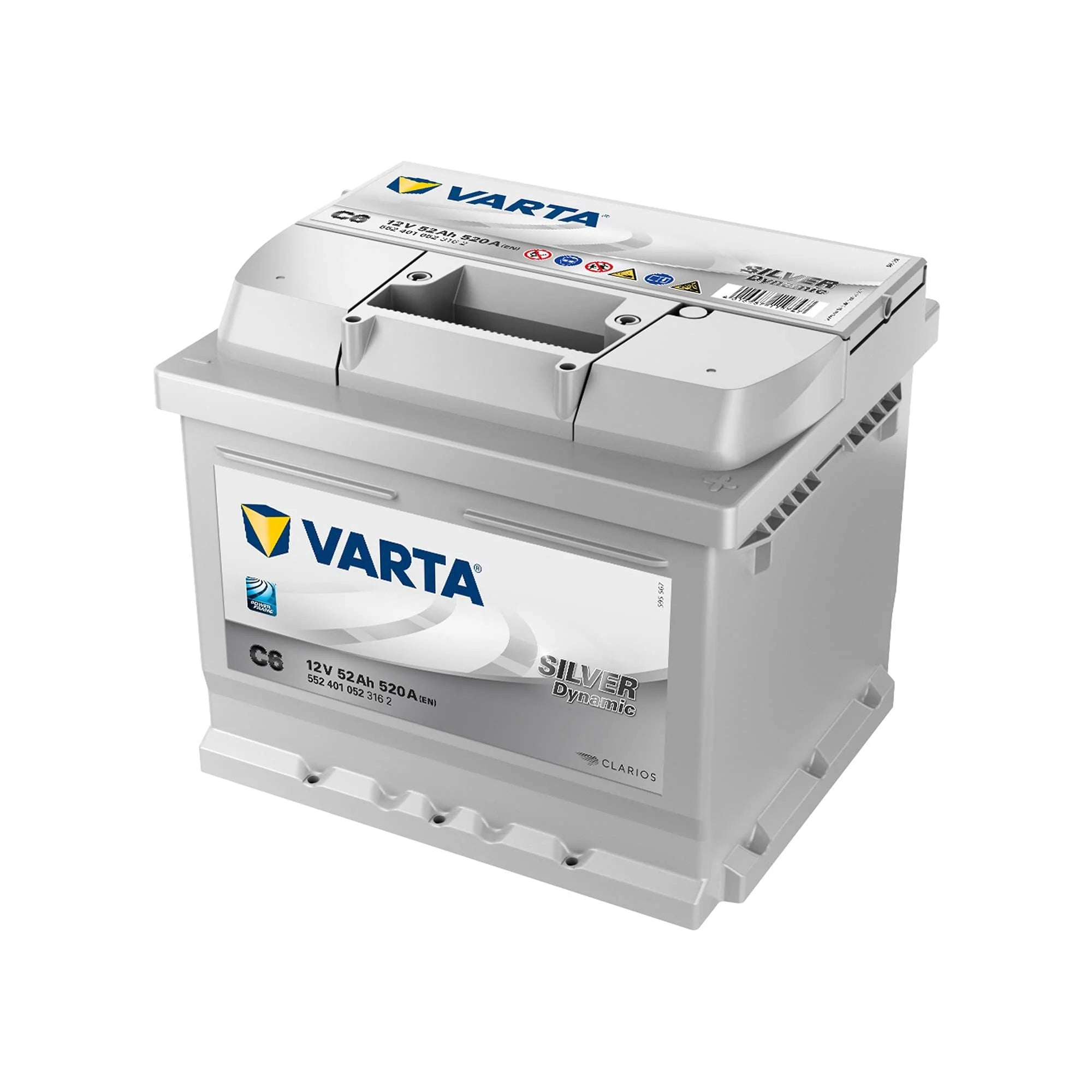 Varta Silver Dynamic C6 Batterie Voitures, 12 V 52Ah 520 Amps (En)