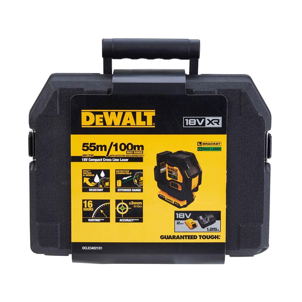 Kit laser vert compact DEWALT 18 V XR DCLE34021D1-XE