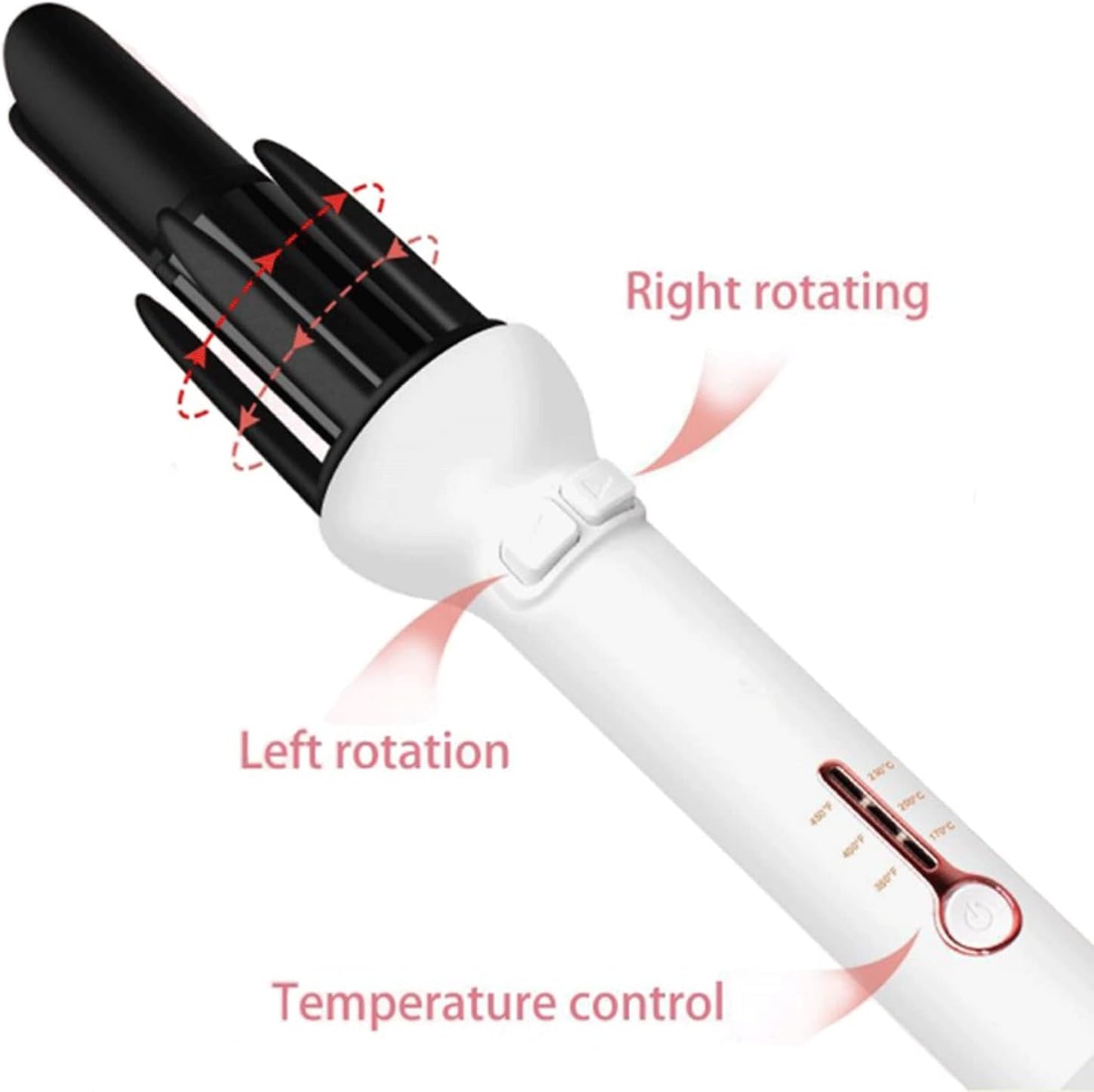KKMNDE Baguettes de friser Les Cheveux, bigoudi Automatique Coiffure en céramique Rouleau de bigoudi Professionnel bigoudi Rotatif Fer à friser