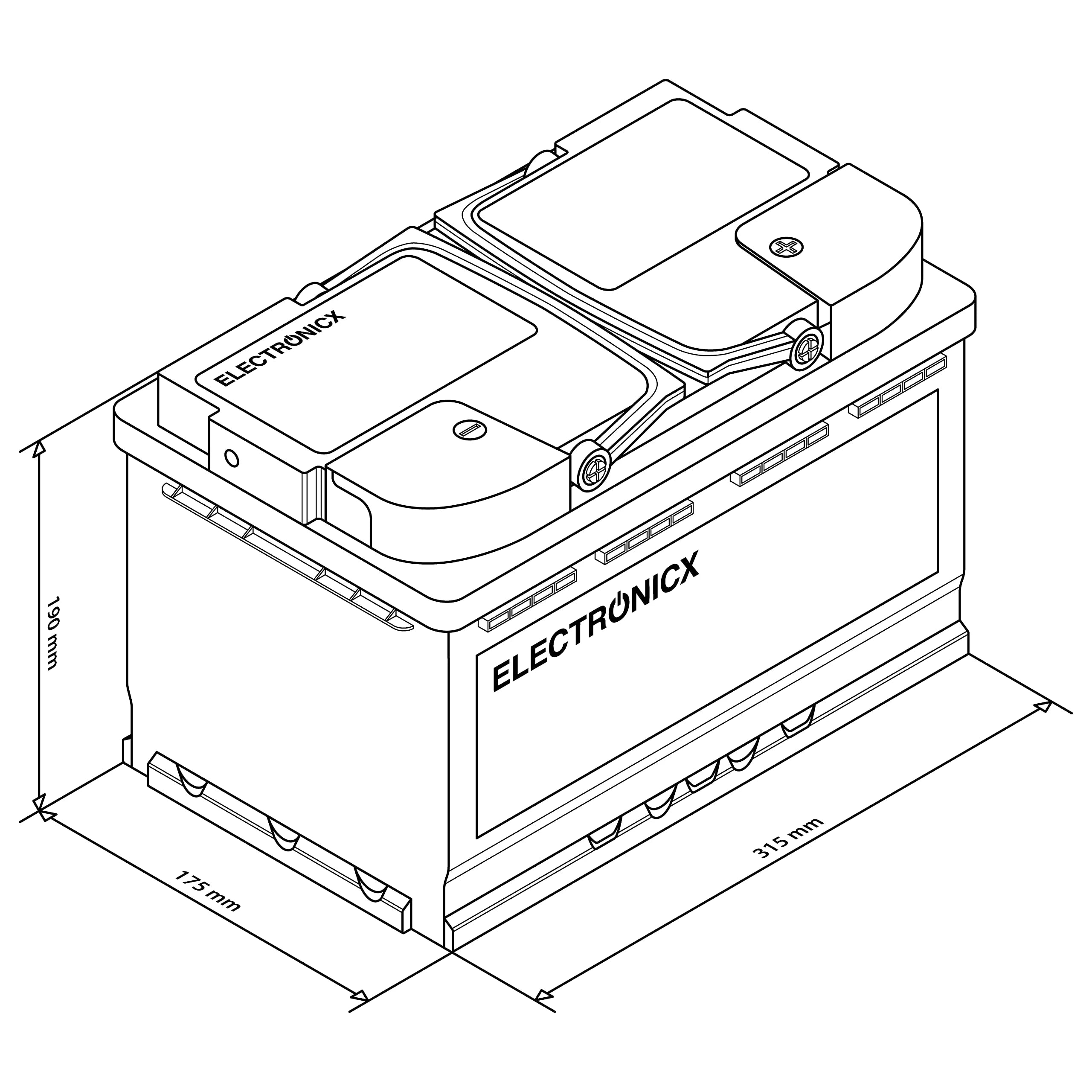 Batterie AGM pour caravane 110 Ah 12 V pour caravane et batterie solaire – Batteries 12 V 110 Ah pour camping, camping-car, bateau, système solaire, batterie Deep Electronicx.