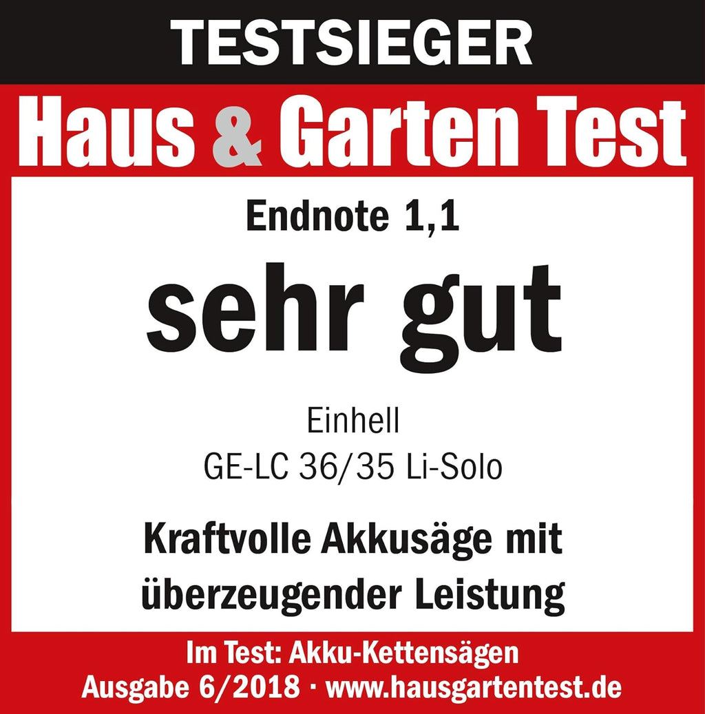 Einhell Professional Trononneuse sans fil GP-LC 36/35 Li- Solo Power X-Change (36V, Longueur de coupé 33cm, Vitesse de chaine 15m/s, moteur sans charbon) Livrée sans Batterie ni Chargeur