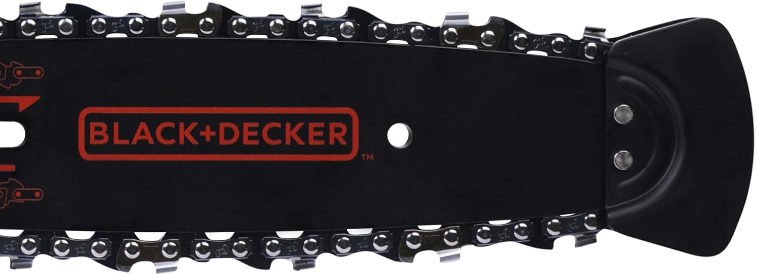 BLACK+DECKER - Trononneuse sans fil - 3,1 m/s - 2 Ah - réservoir de 25 ml - Double interrupteur - protection main gauche et frein de chaîne instantané - GKC1820L20-QW 