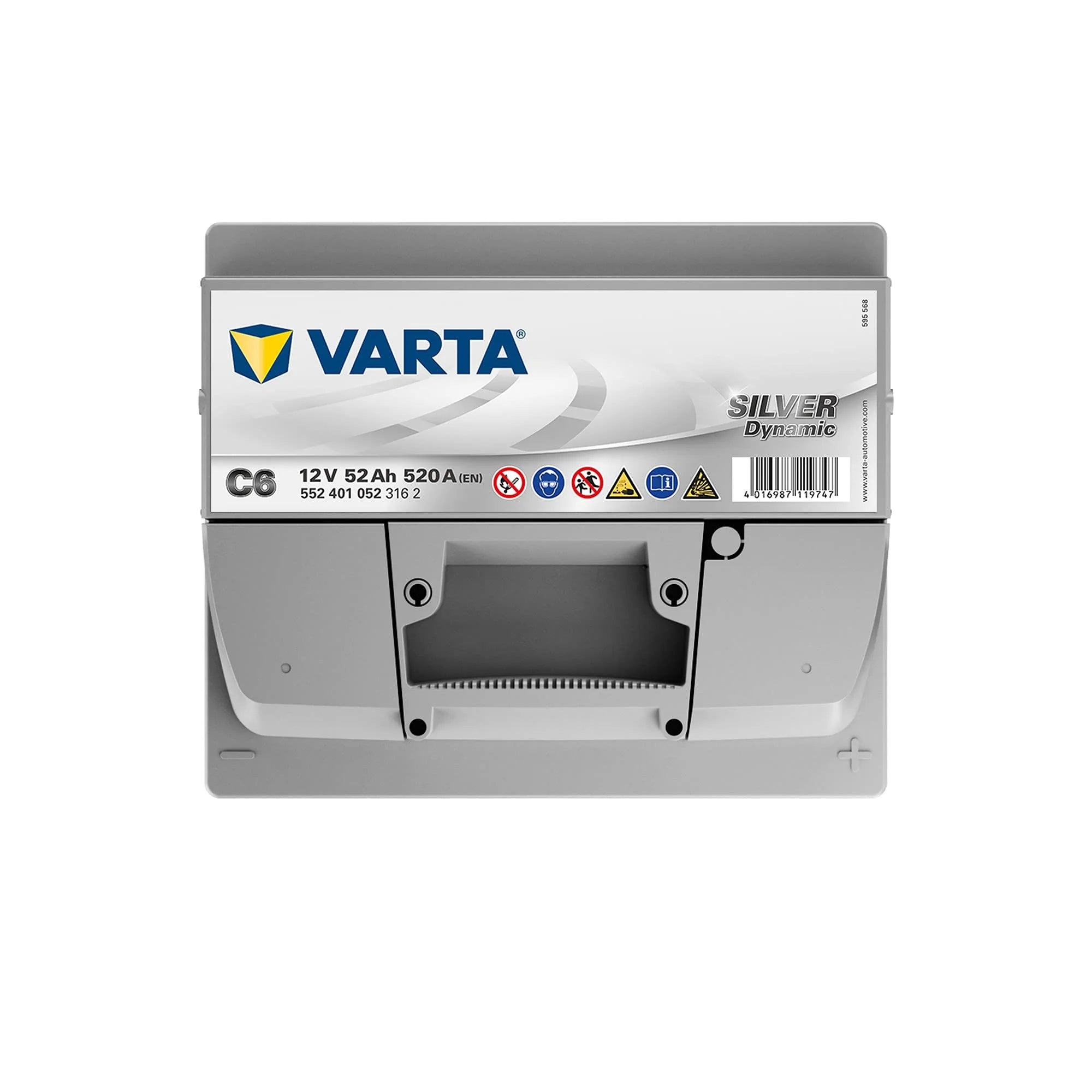 Varta Silver Dynamic C6 Batterie Voitures, 12 V 52Ah 520 Amps (En)