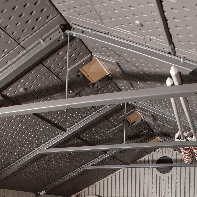Remise de rangement en plastique de 8 pi de largeur x 15 pi de profondeur 