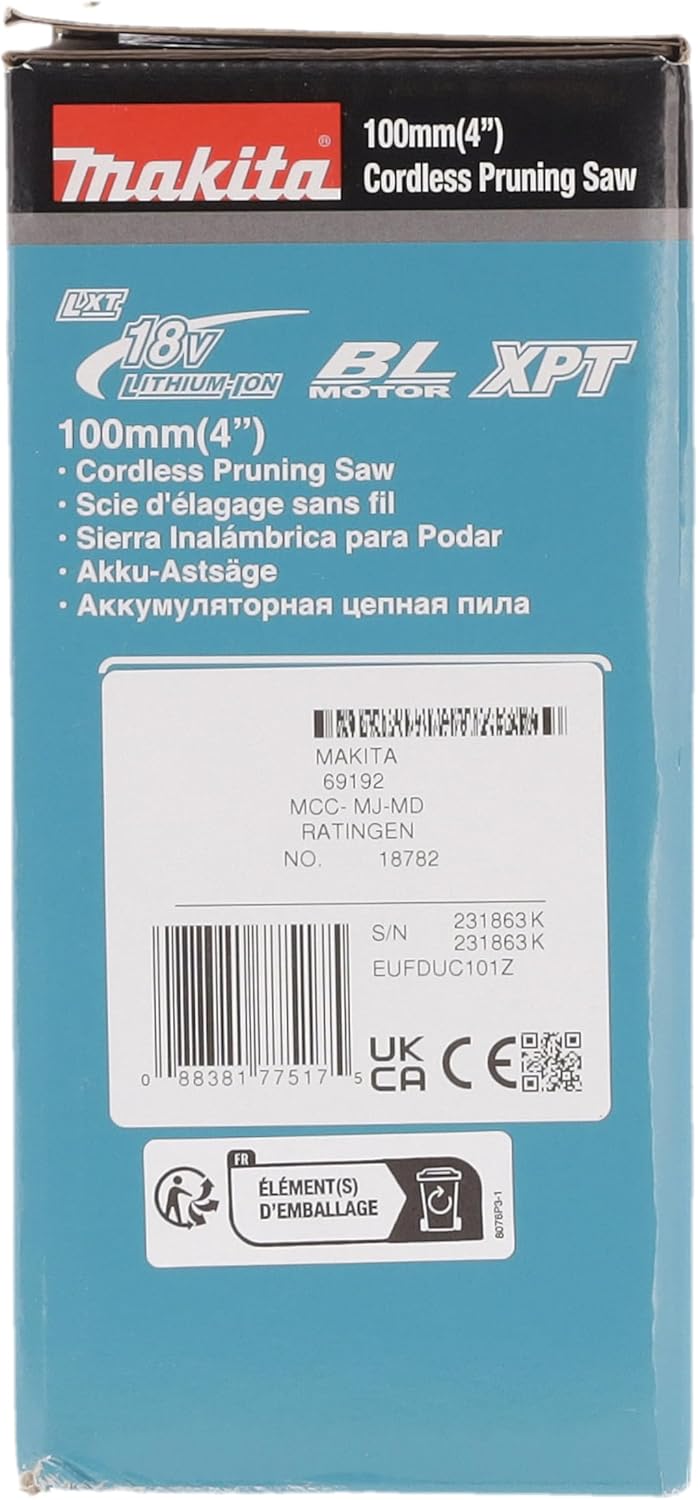 Trononneuse d'élagage 18V LXT guide de 10 cm (Produit seul) - MAKITA DUC101Z