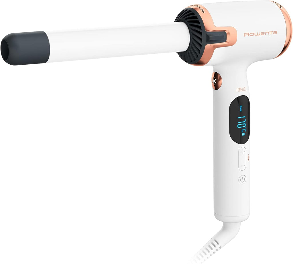 Rowenta Air Care Ultimate Experience Fer à boucler Diamètre 25 mm Forme en L pour un confort total 8 réglages de température de 130 °C à 200 °C Fonction Blanc ionique CF4310F0