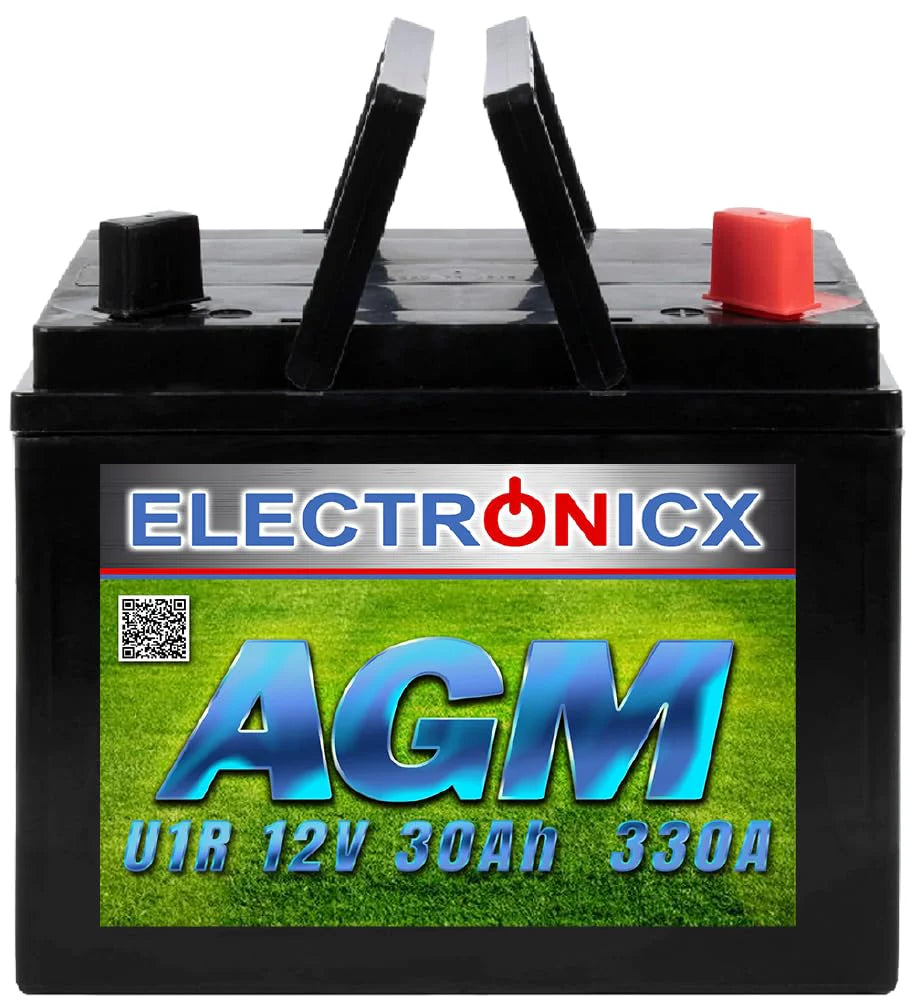 Batterie pour Tondeuse Autoportée 30Ah AGM Idéale pour Tracteur Tondeuse Incluant Batterie Tondeuse Adapté Batterie 12 v 30 ah Idéale Autoportée U1R9.