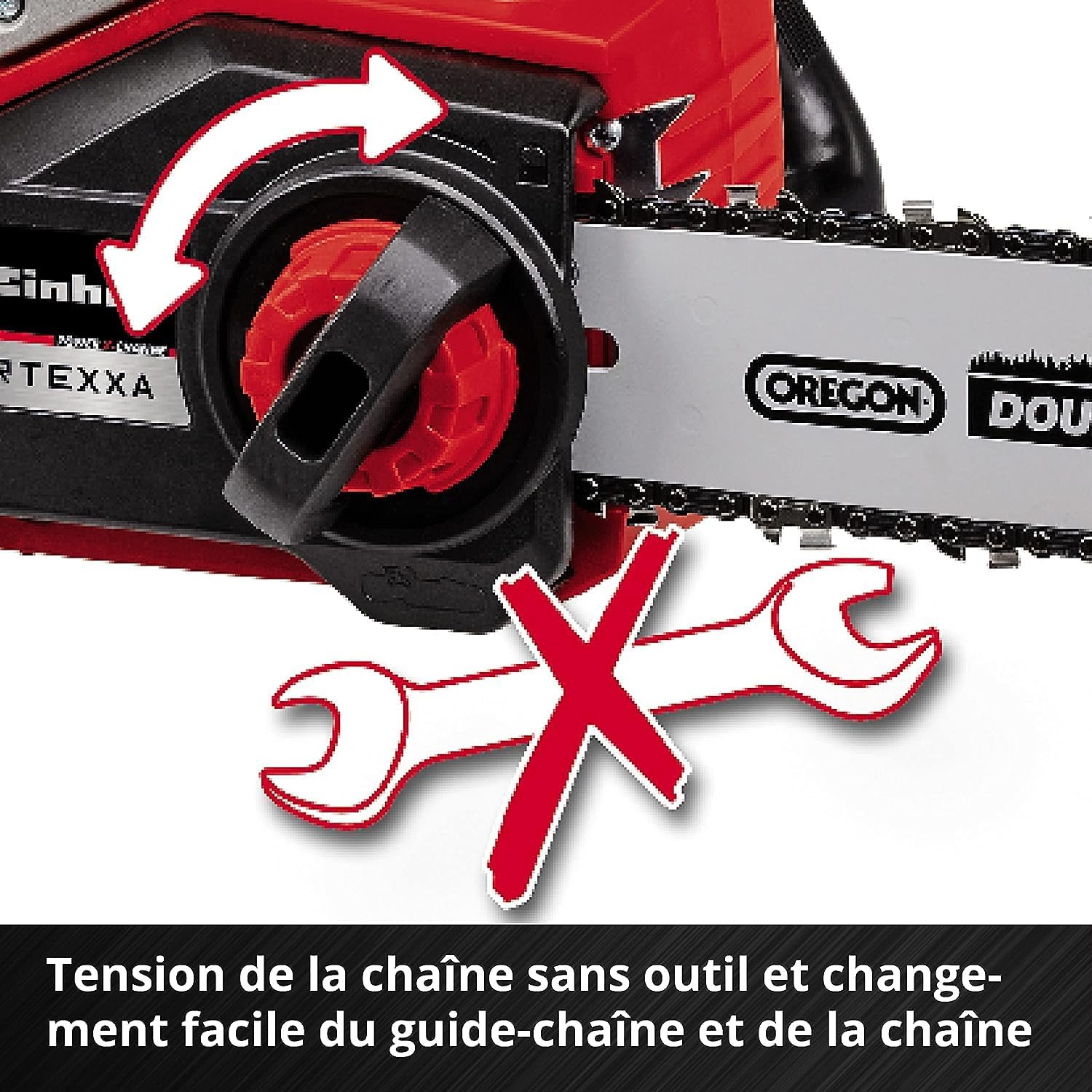 Einhell Trononneuse sans fil FORTEXXA 18/30 Solo - Power X-Change (18V, moteur sans charbon, guide-chane 30 cm, régime max 4 300 tr/min) Livré sans Batterie ni Chargeur