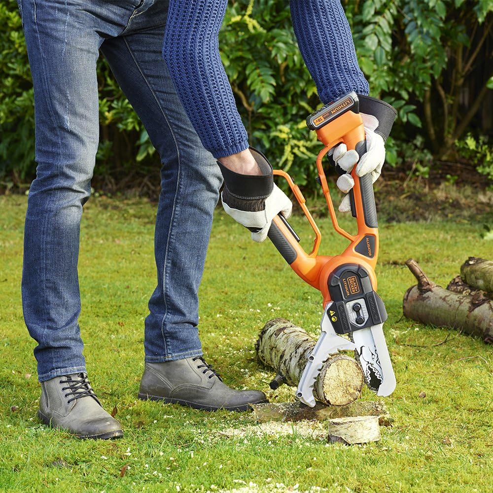 BLACK+DECKER 18V Cordless Alligator Lopper Chainsaw with 2.0Ah Lithium Ion Battery