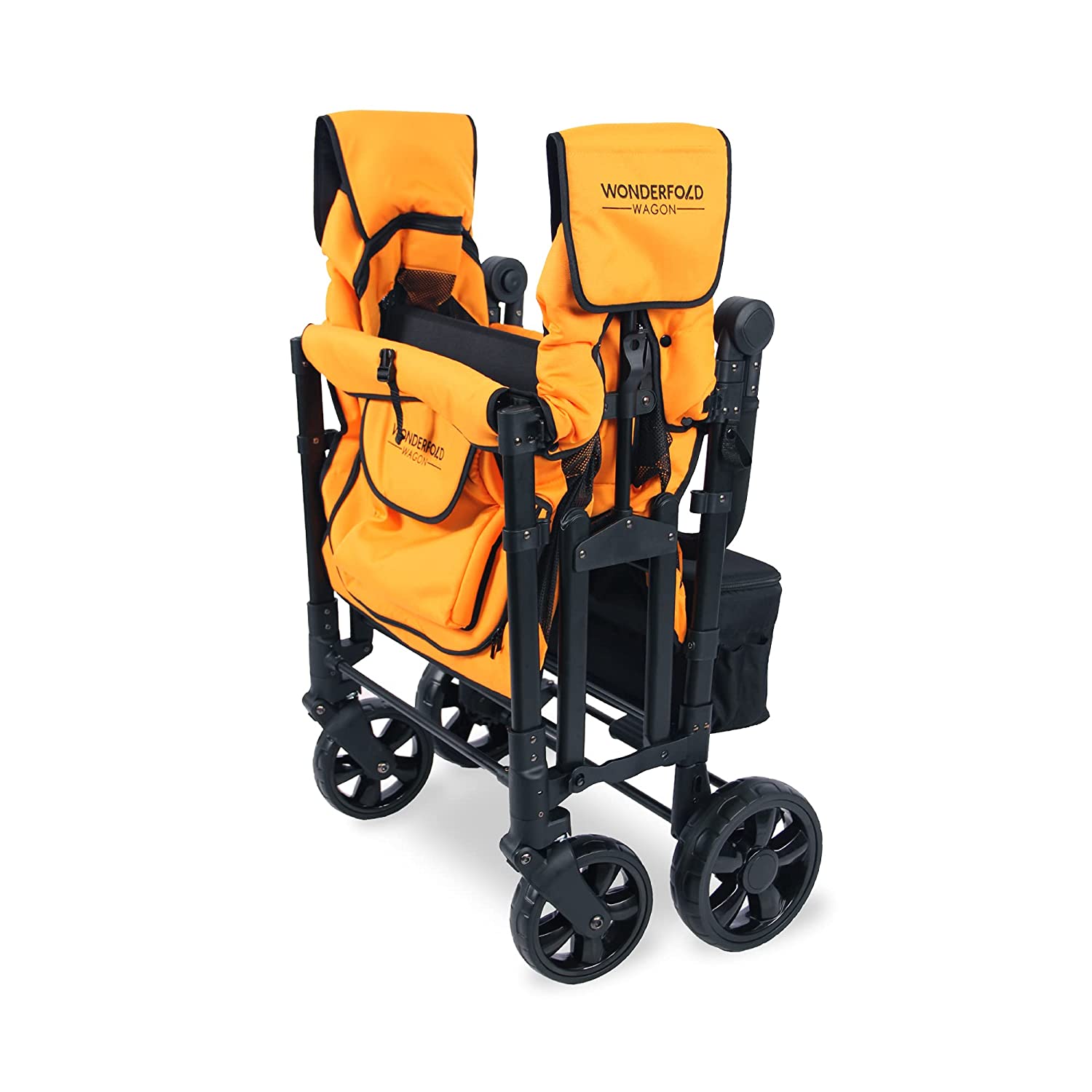 W0NDERF0LD W4 Elite Quad Stroller Wagon Featuring 4 Face-to-Face Seats
