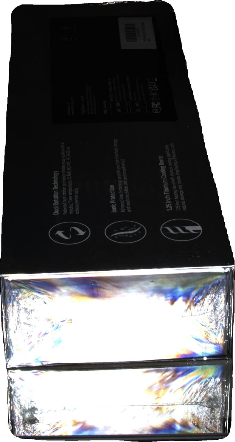 Fer à Boucler Automatique TYMO ROTA, Fer à Friser ionique rotatif de 1 1/4 pouce pour cheveux longs, avec un très grand cylindre nanotitane 5 températures réglables pour une mise plis professionnelle.