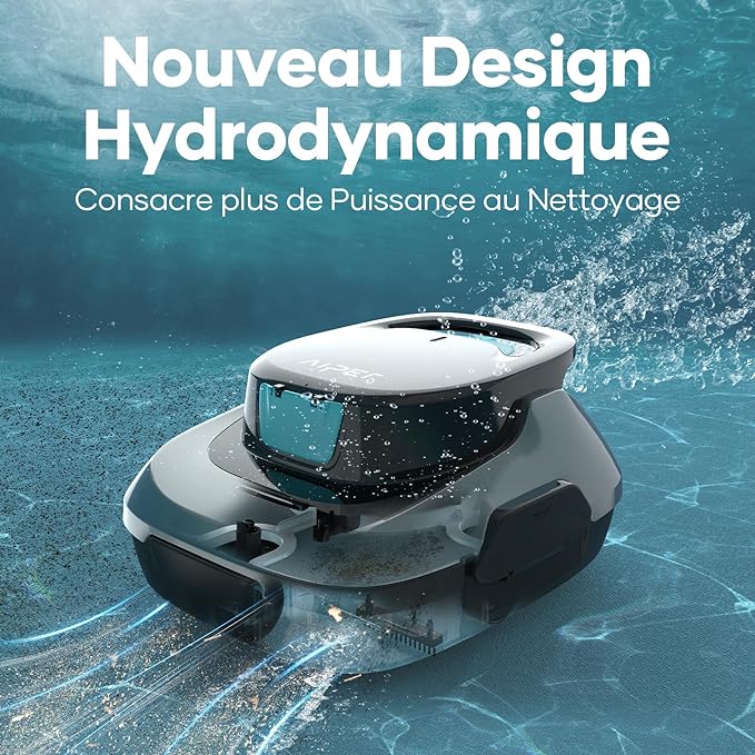 AIPER Scuba SE Robot Pool, Cordless Pool Vacuum, 90 Minutes Cleaning, Automatic Parking Function, Compact and Lightweight Pool Cleaner, Ideal for Above Ground Pools 80
