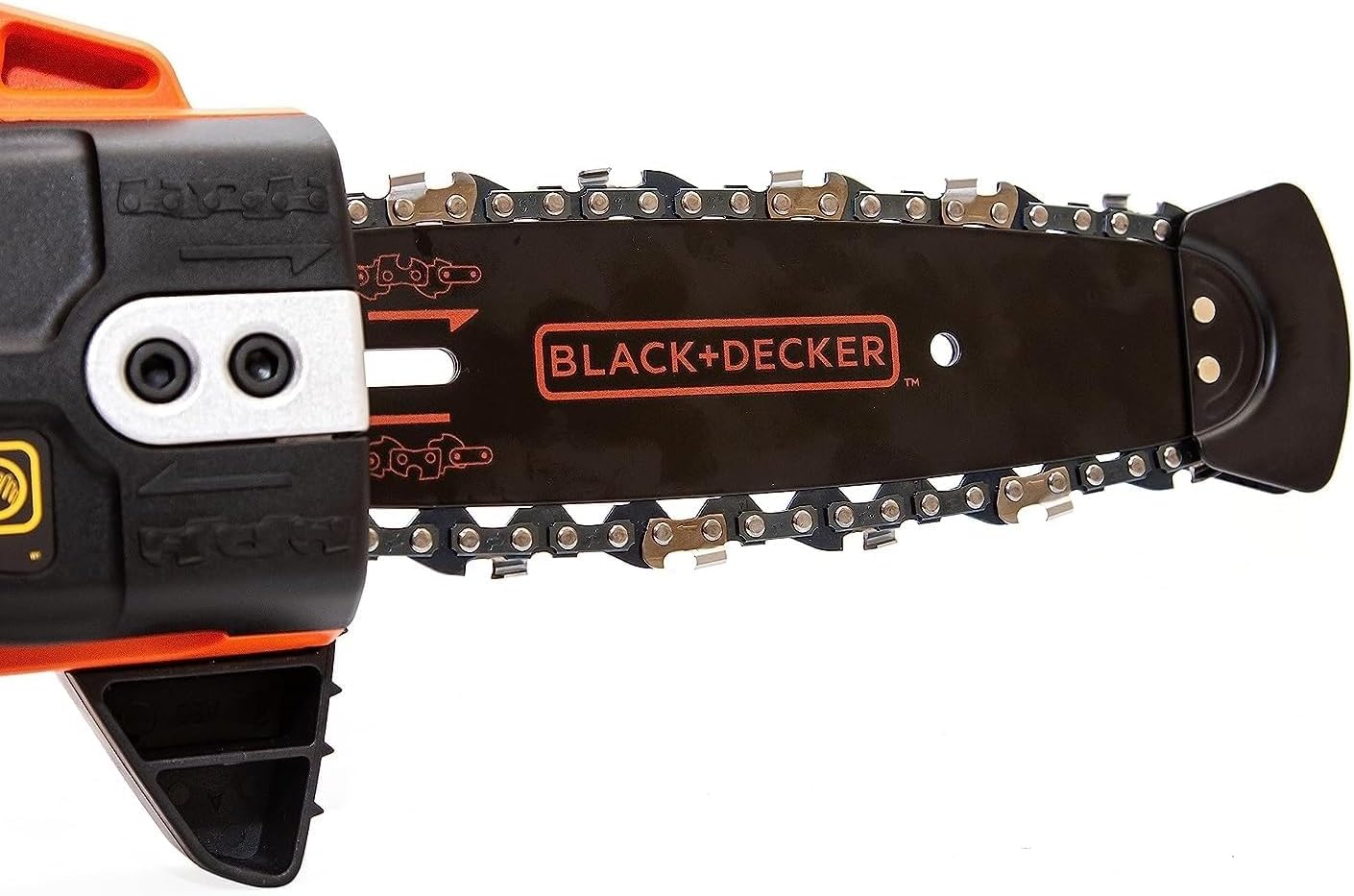 BLACK+DECKER Trononneuse Sans Fil 18 V 25 cm avec Batterie Li-Ion 2 Ah et Chargeur - Scie à Chane avec Lubrification Semi-Automatique - Tendeur de Chaine Sans Outil GKC1825L20-QW