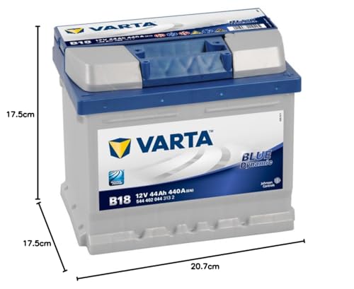 Varta Blue Dynamic B18 Batterie Voitures, 12 V 44Ah 440 Amps (En)