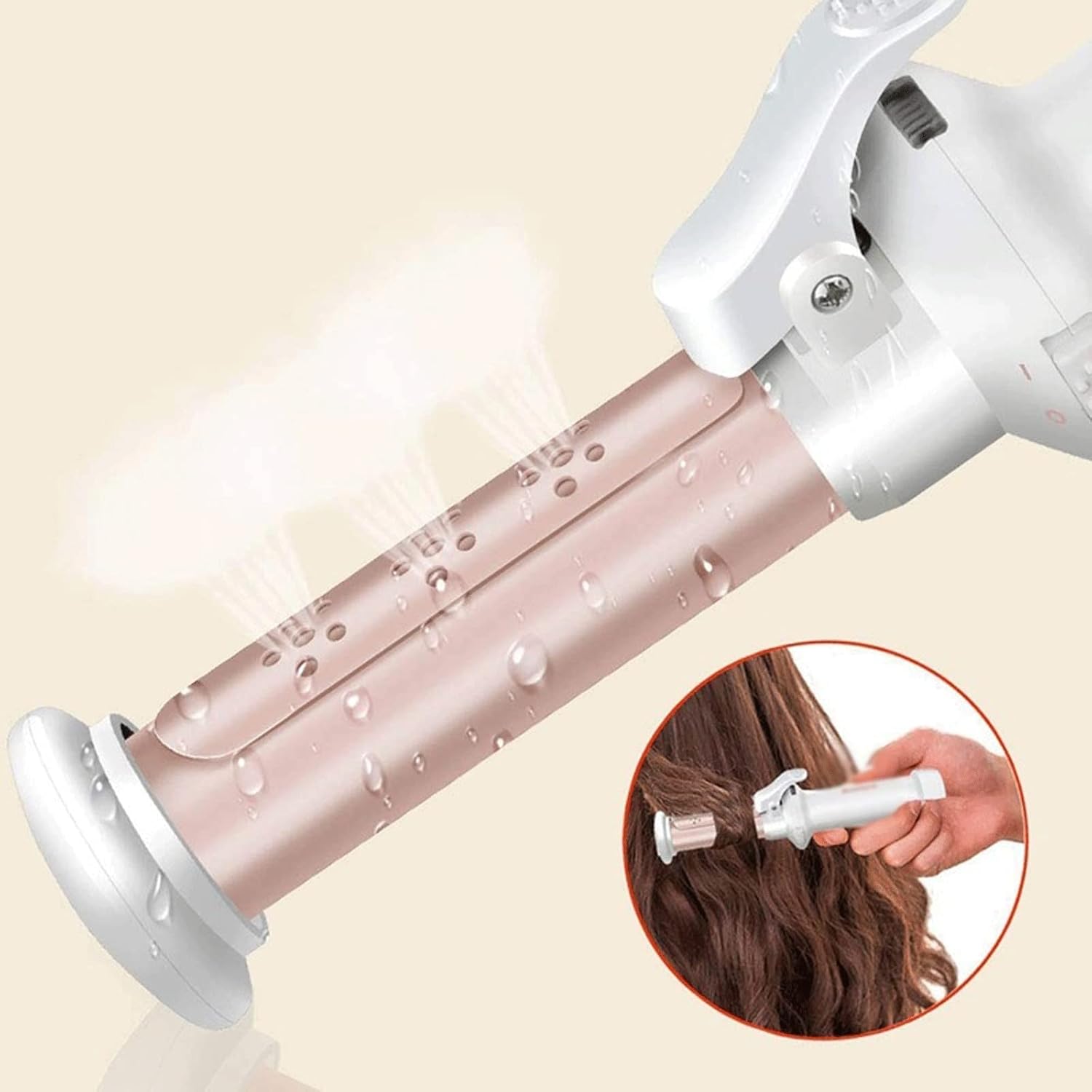 KKMNDE Baguettes à friser Les Cheveux, Mini Fer à friser sans Fil, Portable, Rechargeable par USB, Fer à friser en céramique, Fer à friser sans Fil, Outil de Coiffure pour Salon de coiff