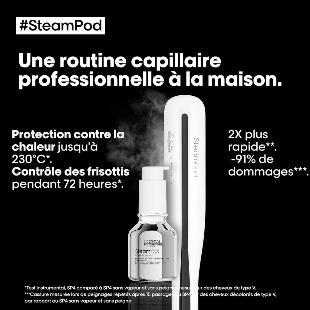 Steampod 3 - Lisseur Vapeur Professionnel 2-en-1 : Lissage & Wavy - Céramique Fer à lisser à la technologie vapeur - Adapté à tous types de cheveux - L'Oréal Professionnel -
