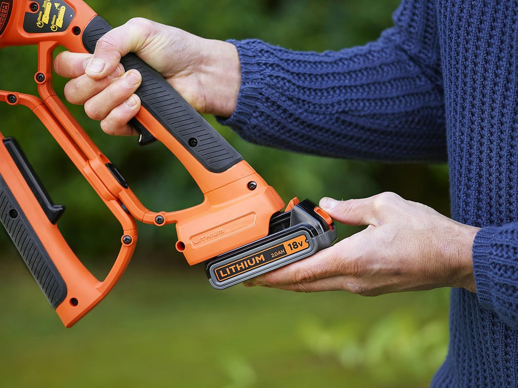BLACK+DECKER 18V Cordless Alligator Lopper Chainsaw with 2.0Ah Lithium Ion Battery