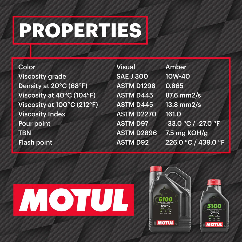 Motul Motorbike Oil 5100 4T 10W40 4L Noir