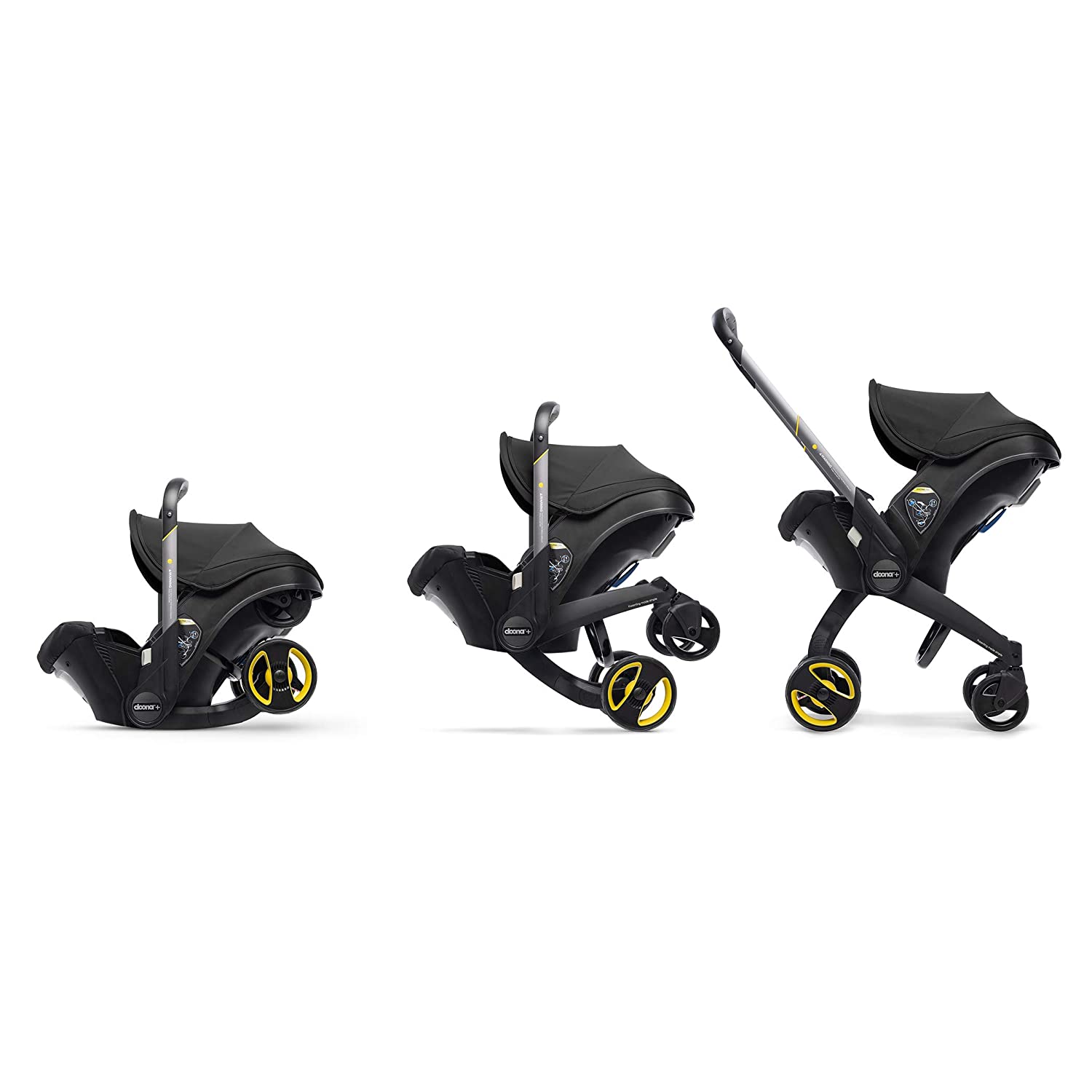 Doona Infant Car Seat & Latch Base - Car Seat to Stroller in Seconds - Nitro Black, US Version