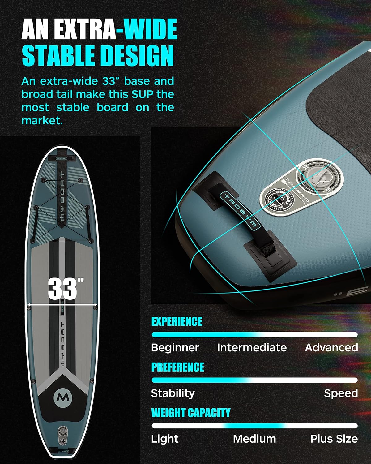 11'6346 Extra Wide Inflatable Paddle Board