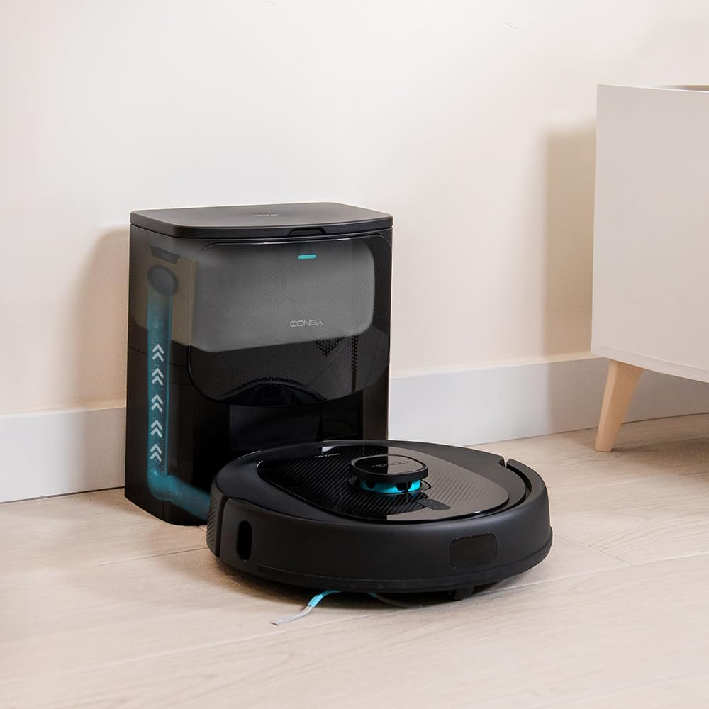 Cecotec Robot Aspirador con Navegacin Lser y Base Autovaciado Conga 8290 Immortal Ultra Power Home Genesis T
