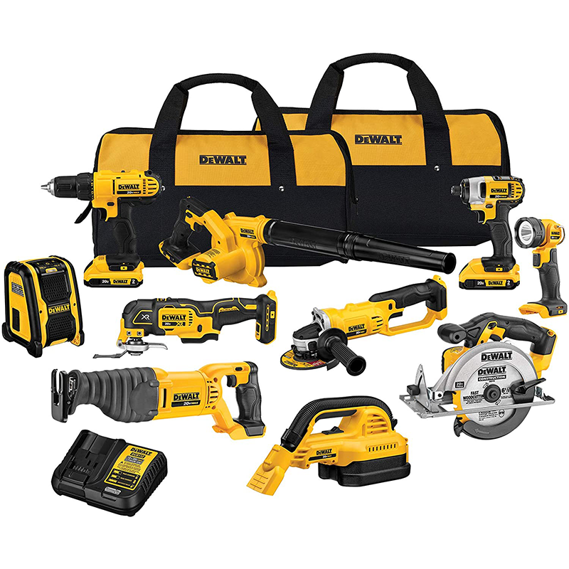 Ensemble perceuse-visseuse sans fil DEWALT 20 V Max, 10 outils (DCK1020D2)