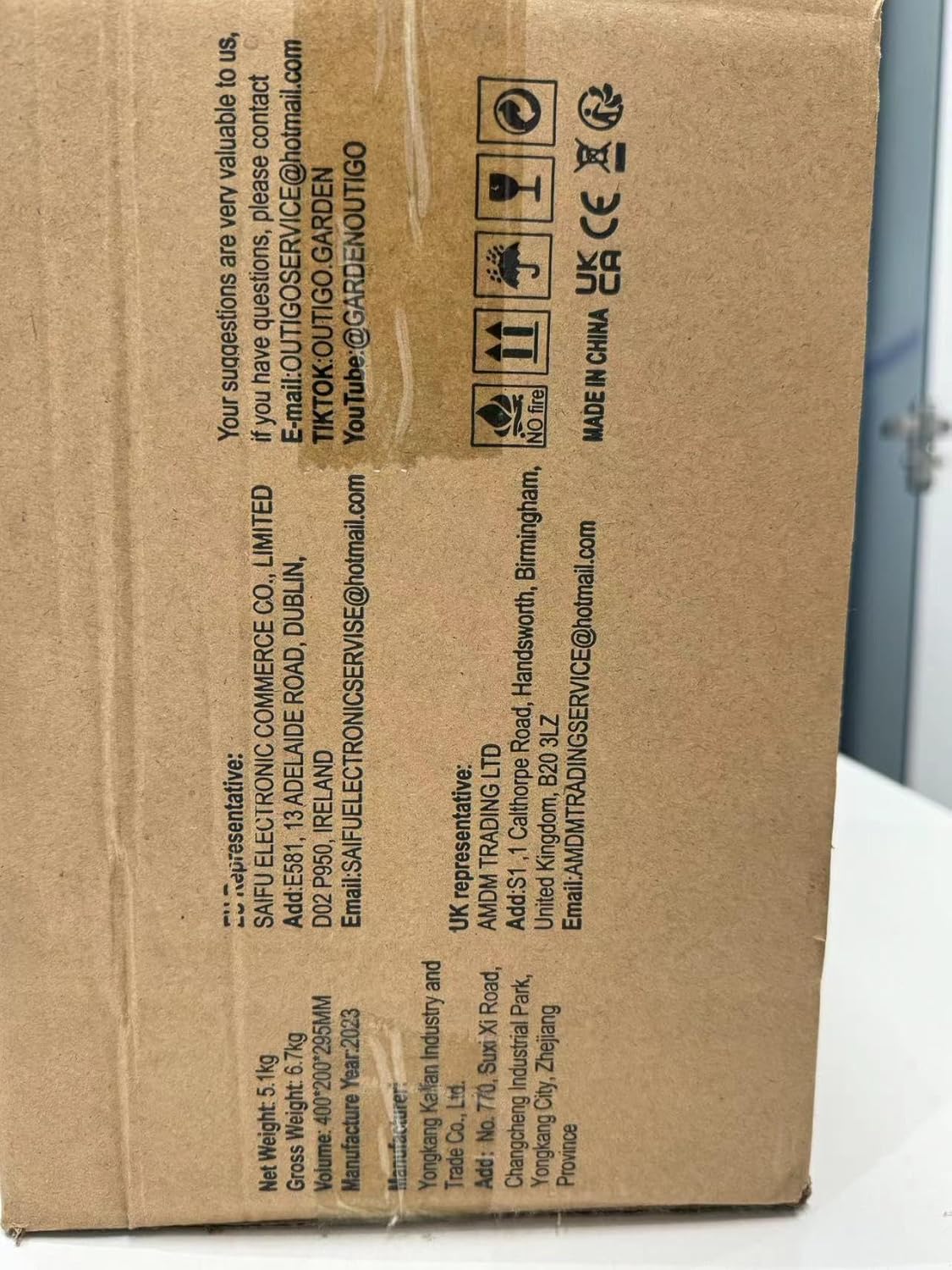OUTIGO Trononneuse à batterie, Trononneuse, Trononneuse 12 pouces, Trononneuse 9000mAh, 2 Chane à angle droit pointue+2 barres de guidage de chane，MINI Trononneuse électrique sans fil