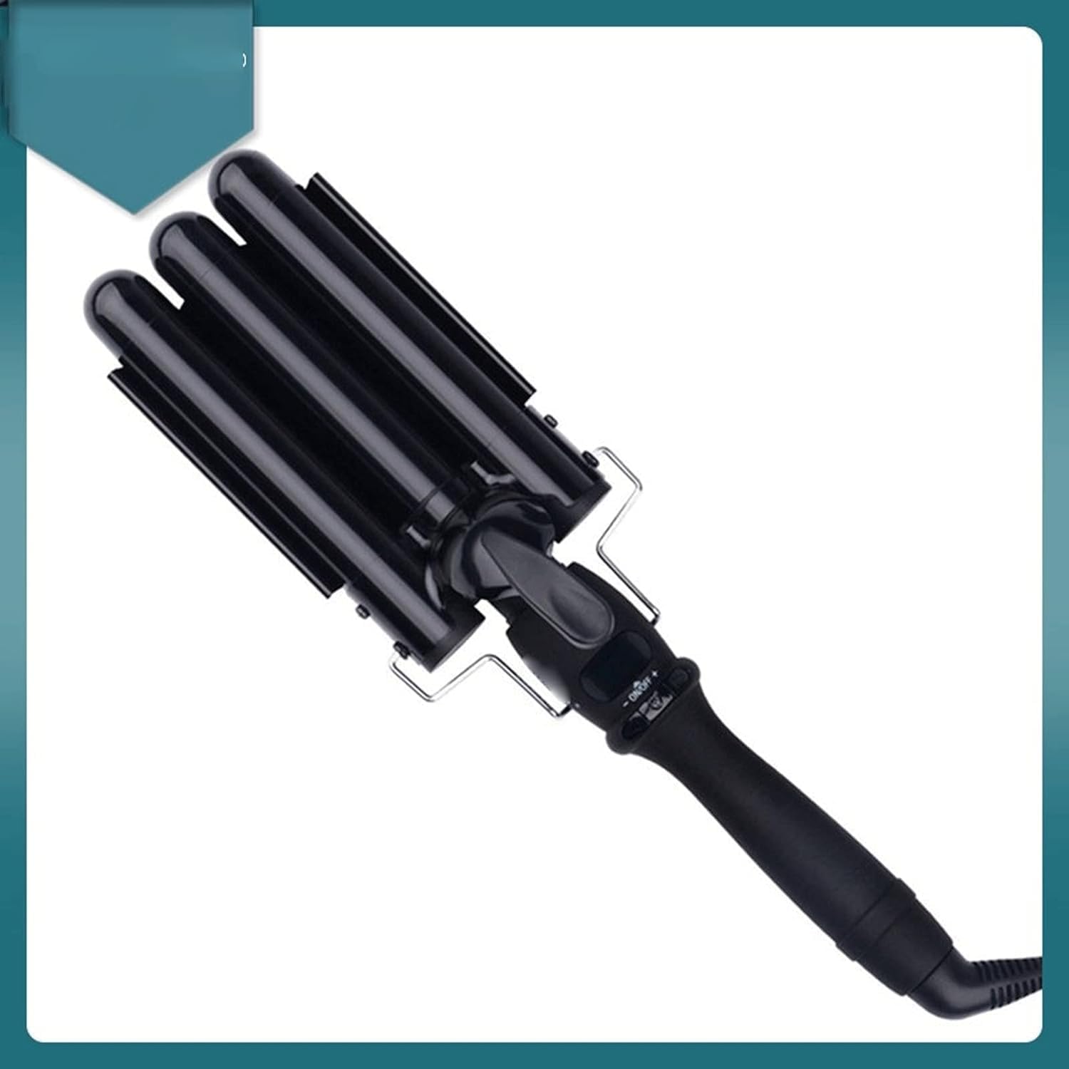 KKMNDE Baguettes à friser Les Cheveux, Fer à friser à Trois tuyaux, Fer à friser à Trois barils, Outil de Coiffure électrique à Grande Vague