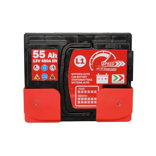 SMC 7903430 L155 Speed - Batterie de voiture d’origine, 12 V 55 Ah 480 A, avec pôle positif à droite
