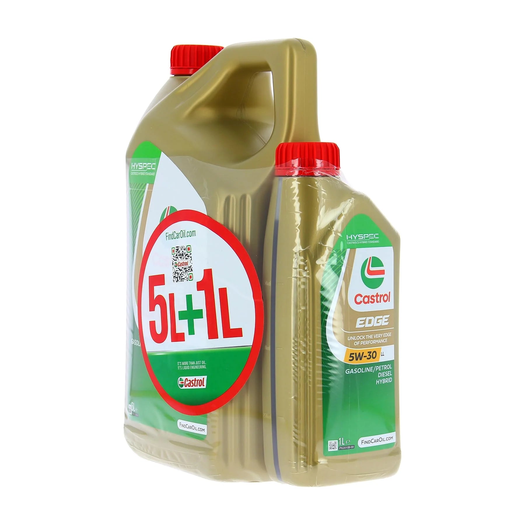 CASTROL EDGE 5W-30 LL, Huile Moteur, 5+1L