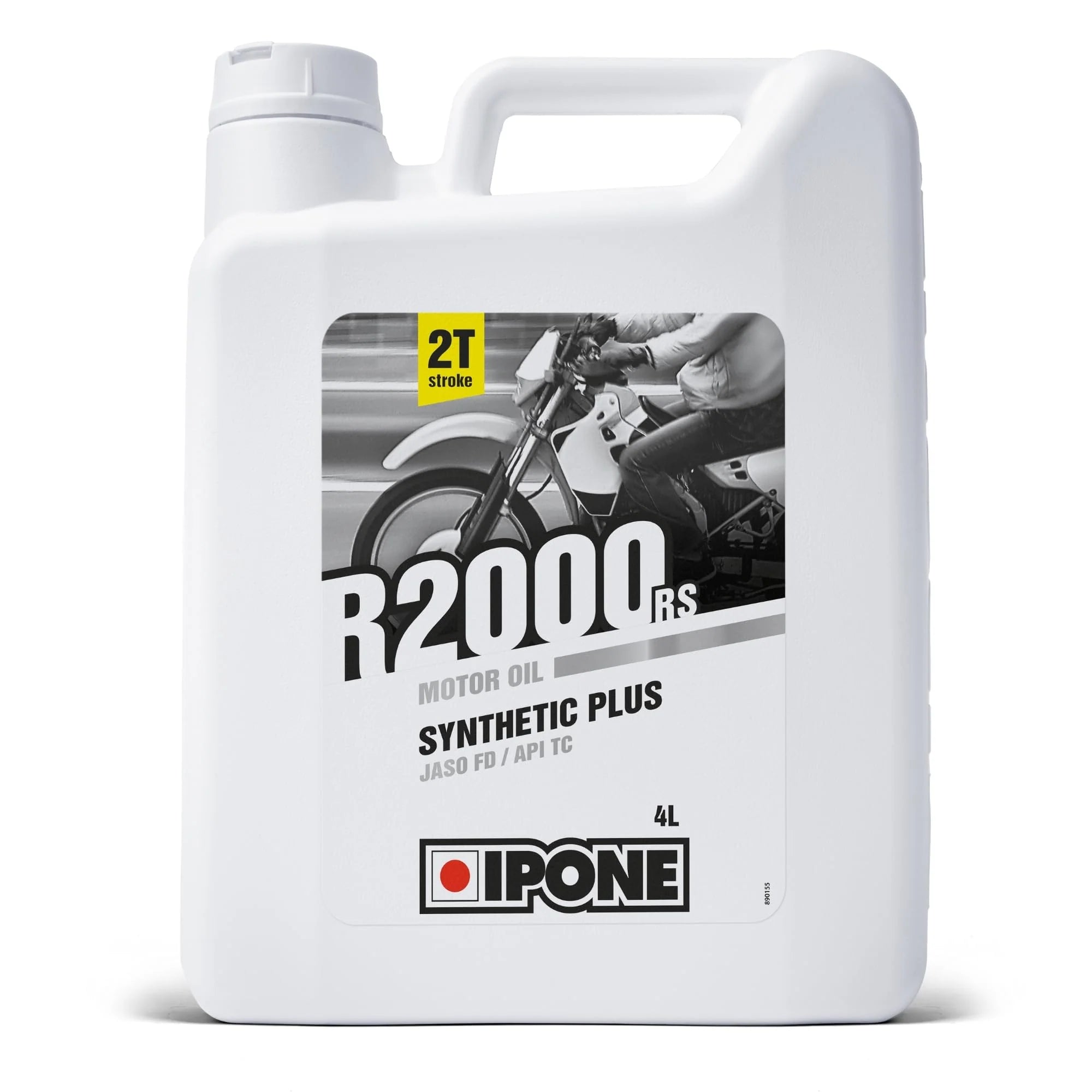 IPONE – Huile Moteur Moto 2 Temps R2000 RS - Usage Urbain - Semi-Synthétique – Compatible Mélange et Injection - Meilleurs démarrages - Réductions des Emissions de Fumée - 4L