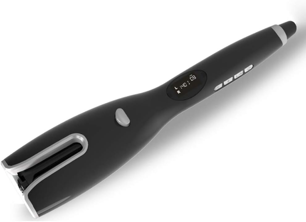 KKMNDE Fer à friser entièrement Automatique avec écran LCD, Fer à friser Professionnel Rapide, Outil de Coiffure, bigoudis à air, Fer à Cheveux Pratique (Couleur : Gris) (D)