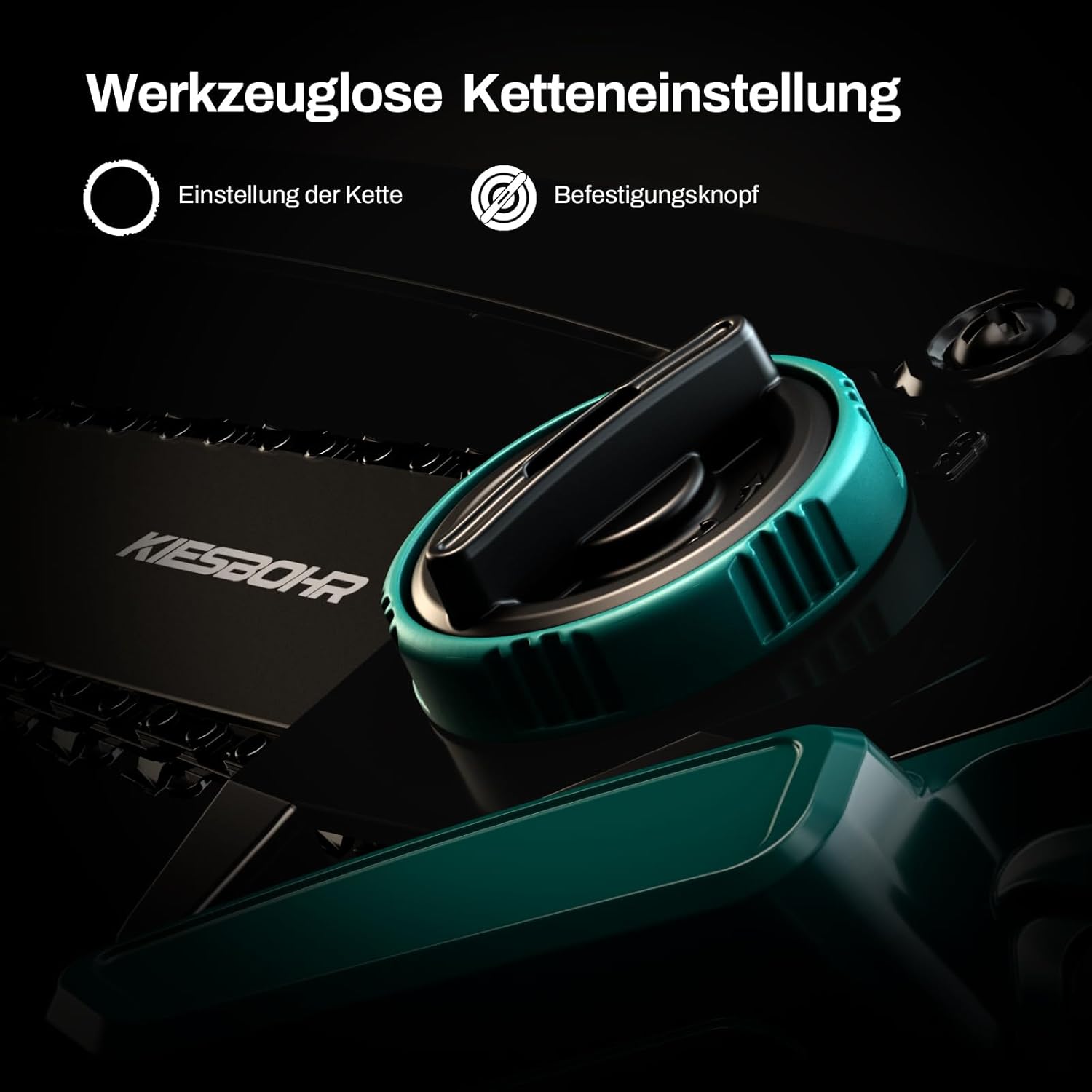 KIESBOHR Trononneuse sans balais 6 pouces avec lubrification améliorée de la chane, compatible avec la batterie Makita 18V（sans batterie ni chargeur）
