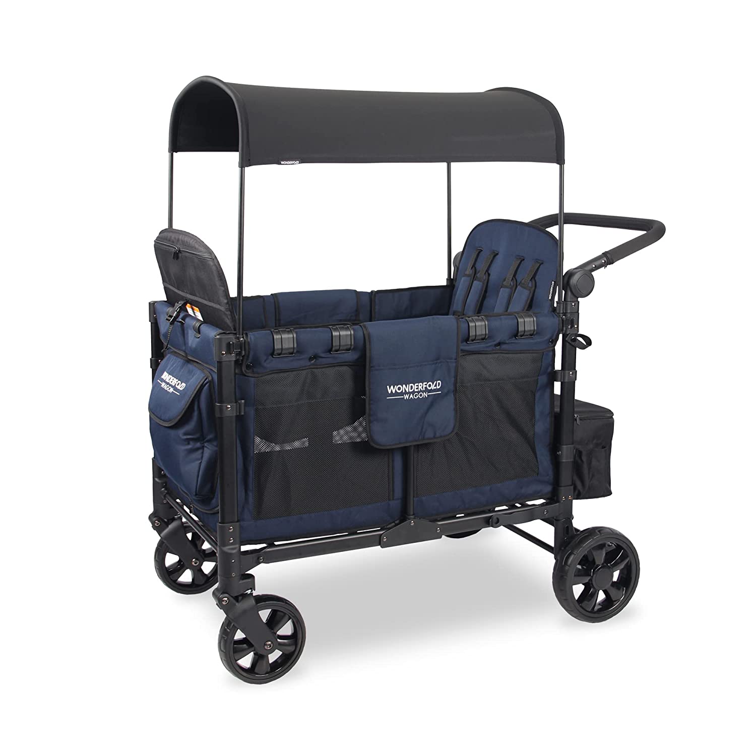 W0NDERF0LD W4 Elite 4 Seater Multi-Function Quad Stroller Wagon
