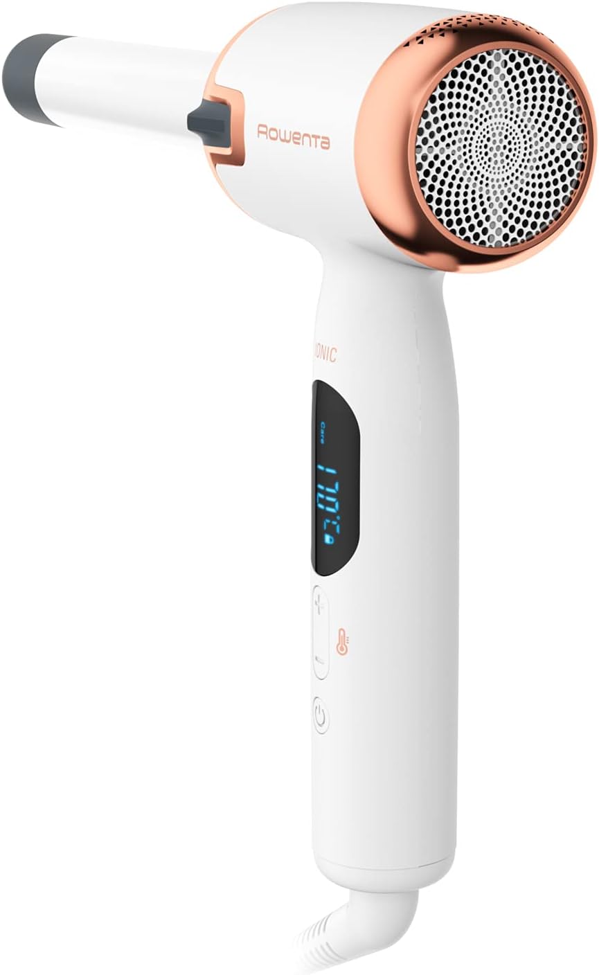 Rowenta Air Care Ultimate Experience Fer à boucler Diamètre 25 mm Forme en L pour un confort total 8 réglages de température de 130 °C à 200 °C Fonction Blanc ionique CF4310F0