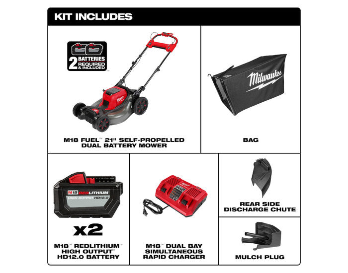 Kit tondeuse à gazon Milwaukee M18 FUEL